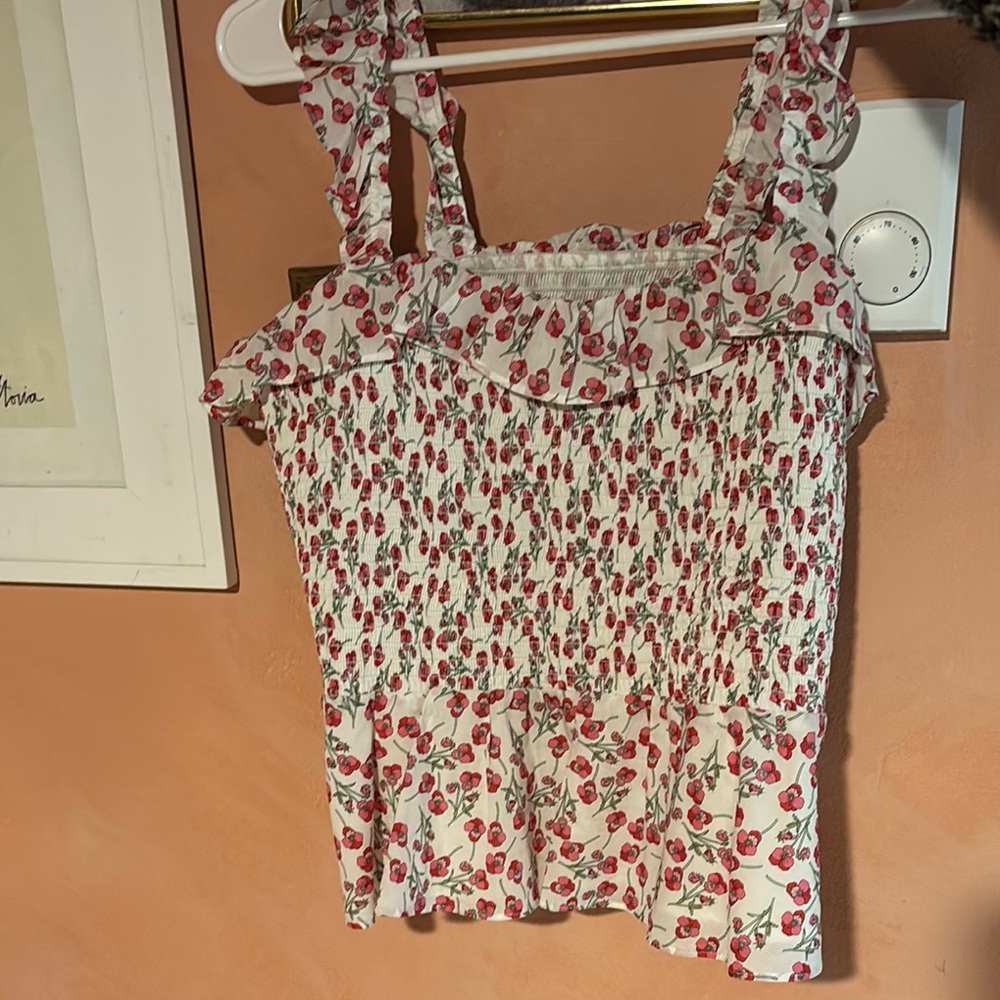 J. Crew Liberty PrintFloral Ruffle Top